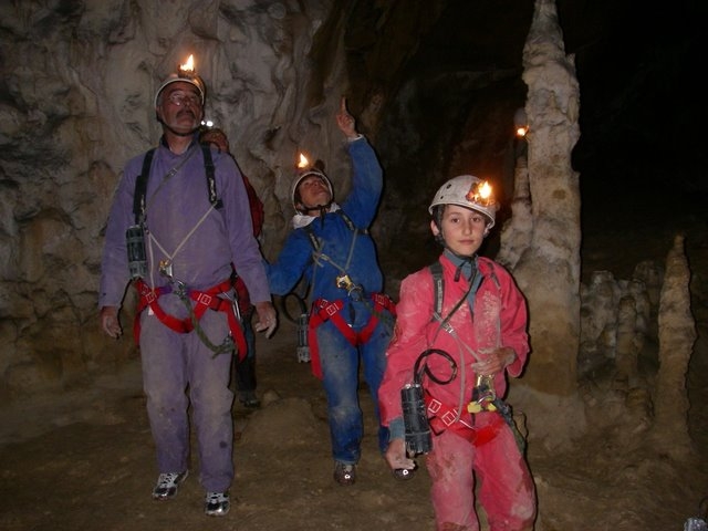 Speleologie en famille